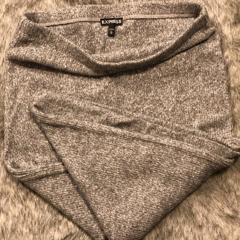 Express Gray Midi Skirt